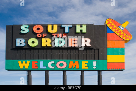 South of the Border is a giant Mexican themed highway rest stop in Dillon, South Carolina. Stock Photo