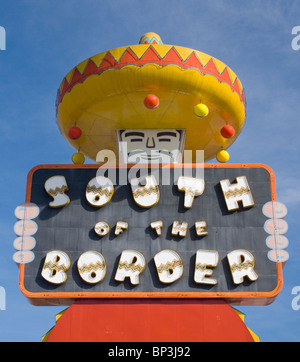 South of the Border is a giant Mexican themed highway rest stop in Dillon, South Carolina. Stock Photo