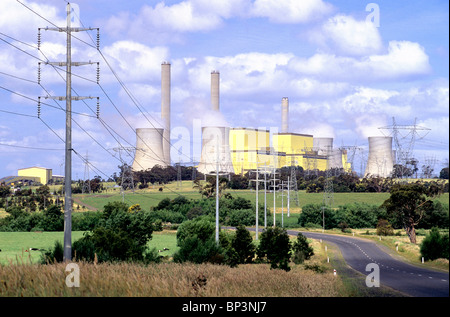 Loy Yang Brown Coal Power Station At Night, Located In The Latrobe ...