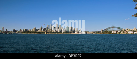 Panoramic view Sydney Harbour from Cremorne Point Sydney NSW Australia Stock Photo