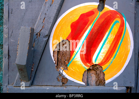 Haiti, Nord, Cap Haitien, number 10 on wall. Stock Photo