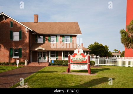 Ponce Inlet, FL - May 2010 - Ponce Inlet Lighthouse Museum and gift shop in Ponce Inlet, Florida Stock Photo