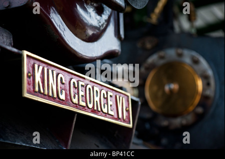 Chas Burrell steam traction engine King George VI. Showmans Traction Engine at a steam fair in England Stock Photo