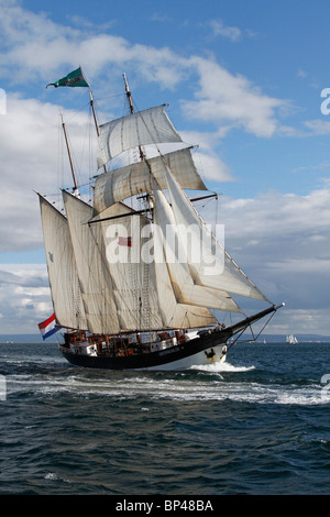 Oosterschelde, three-masted restored schooner. Built in Netherlands,1918. Majestic Sailing Vessels 54th Annual Tall Ships Race & Regatta, Hartlepool, Stock Photo