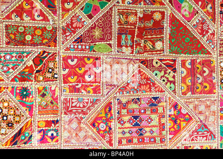 Section of a traditional Indian patchwork for a background Stock Photo