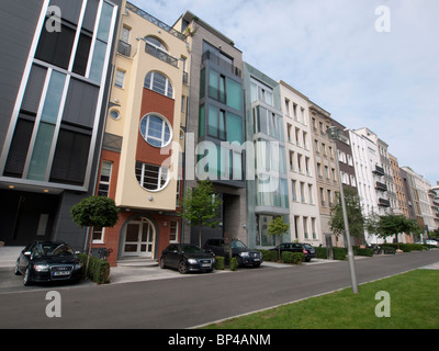 New luxury townhouses in Mitte district of Berlin Germany Stock Photo