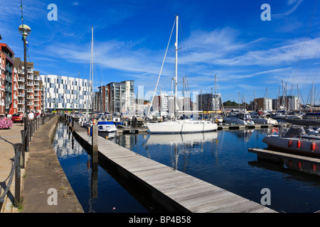 Marina in Ipswich Docks, a desirable regeneration area in Ipswich, Suffolk, UK Stock Photo