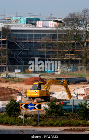 UK, England, Cheshire, Stockport, Cheadle Royal Business Park, construction work underway Stock Photo