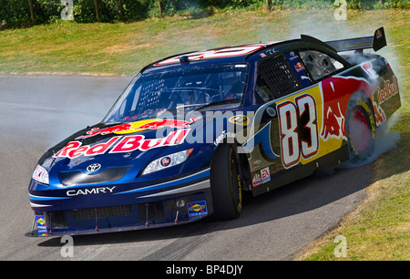 2007 Red Bull Racing Toyota Camry NASCAR with driver Mike Skinner at the 2010 Goodwood Festival of Speed, Sussex, England, UK. Stock Photo