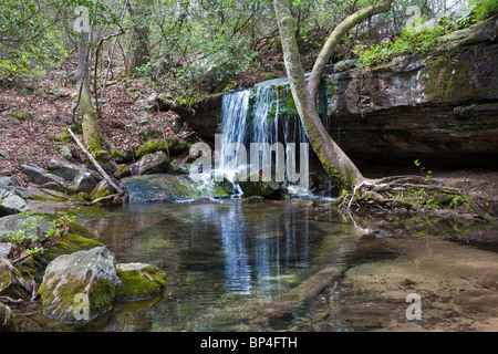 Fort Payne, AL - Apr 2009 - Waterfall in DeSoto State Park at Fort Payne, Alabama Stock Photo