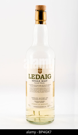 Bottle of Ledaig single malt Scotch Whisky Stock Photo