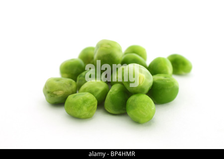 Green peas over white background Stock Photo