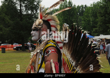 An American Indian from the Cherokee tribe at the Pow Wow in Brandywine, Maryland Stock Photo