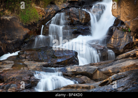 Athukadu Waterfall. Long exposure. Munnar, Kerala, India Stock Photo