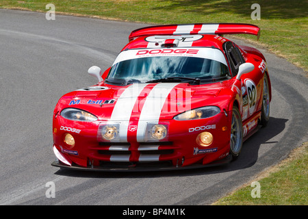 2000 Dodge Viper GTS-R with driver Florent Moulin at the 2010 Goodwood Festival of Speed, Sussex, England, UK. Stock Photo