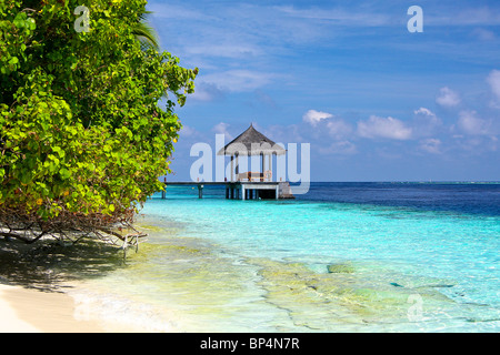 Beautiful beach at the Maldives Stock Photo