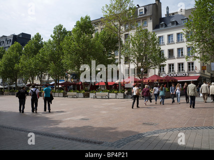 Luxembourg City Europe EU McDonalds restaurant in pedestrianised Place d'Armes Stock Photo