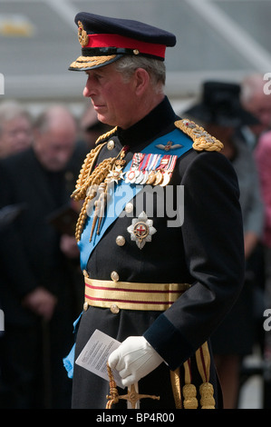 Prince of Wales, Camilla Duchess of Cornwall and Prime minister David Cameron attend the 65th anniversary of victory over Japan. Stock Photo