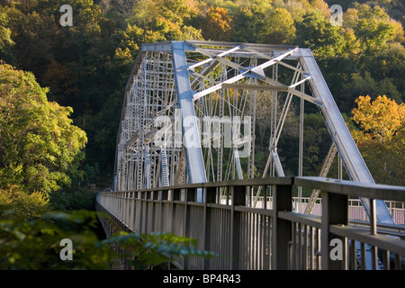 Fayette Station Bridge over the New River Gorge in Fayetteville West Virginia Stock Photo