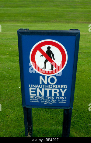 Sign at Stormont- 'No Unauthorised Entry'. Stock Photo