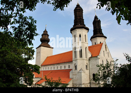 Visby Cathedral, Visby, Gotland County, Gotland Province, Kingdom of Sweden Stock Photo