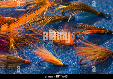 A box of salmon fishing flies Stock Photo - Alamy