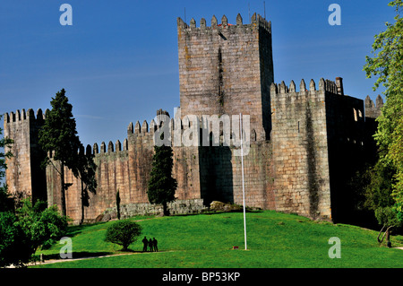 Portugal: Medieval castle Sao Miguel in Guimaraes Stock Photo