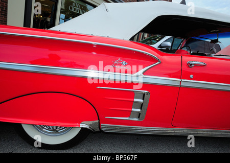 1958 Rio Red Chevy Impala Convertible Stock Photo