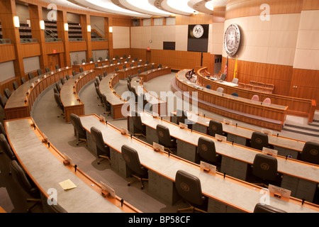 House of Representatives chambers of the New Mexico state capitol building or statehouse in Santa Fe Stock Photo