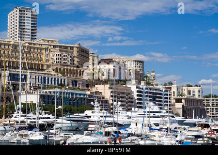 Yachts in the Monte Carlo harbour Stock Photo