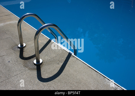 Swimming pool ladder, Bar Harbor, USA Stock Photo