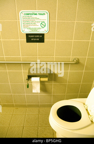 An environmentally friendly  composting toilet, Arizona, USA Stock Photo