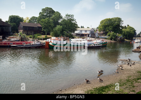 View of the River Thames at Eel Pie island, Twickenham, London UK Stock Photo