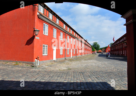 Barrack buildings, Kastellet, Copenhagen (Kobenhavn), Kingdom of Denmark Stock Photo