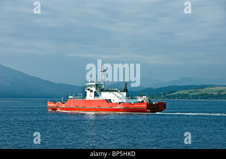 Western Ferries car ferry Sound of Scarba heading for Hunter's Quay in Dunoon from Gourock in western Scotland Stock Photo