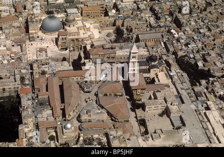 CHRISTIAN QUARTER OF THE OLD CITY OF JERUSALEM, THE LOCATION OF THE CHURCH OF THE HOLY SEPULCHER AND OTHER CHRISTIAN SITES Stock Photo