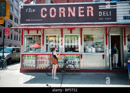 The trendy La Esquina Corner Deli in the Soho neighborhood of Manhattan in New York Stock Photo