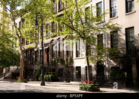 Brownstones, Upper East Side, NYC Stock Photo