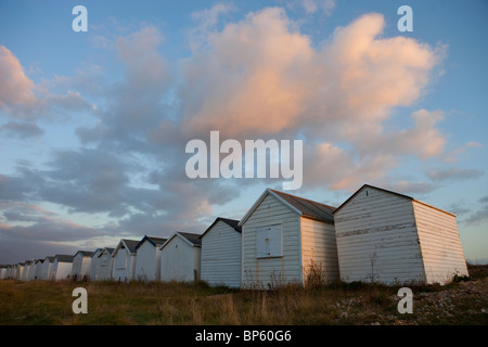 Beach Houses in Shoreham by Sea England Stock Photo