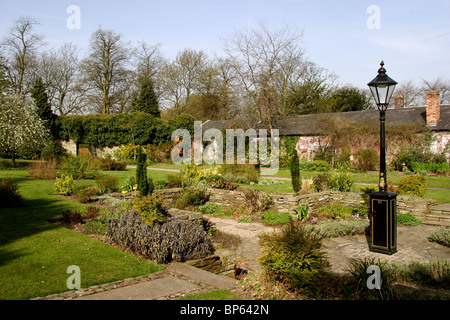 England, Cheshire, Stockport, Hazel Grove, Torkington Hall, Sunken Garden, springtime