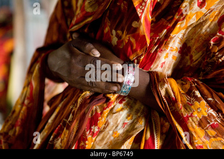 Woman praying at home in Bangladesh Stock Photo