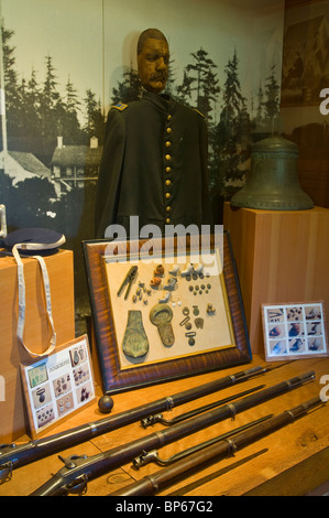 Civil war era Military exhibit display at Fort Humboldt State Historic Park, Eureka, California Stock Photo