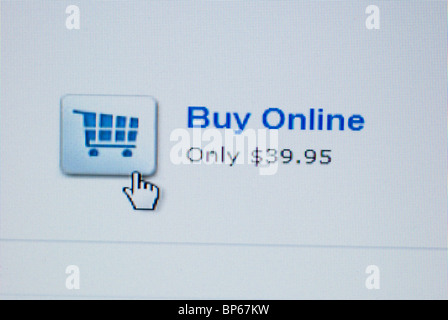 shopping cart Icon on Website Page Stock Photo