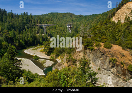 New Highway Bridge Bypass being constructed over the Eel River, near ...