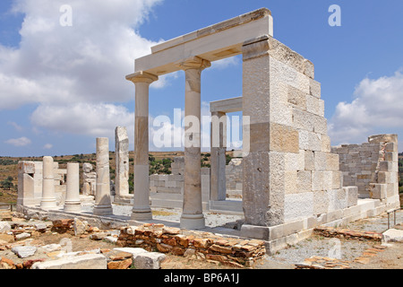 Apolona Dimitra Temple near Ano Sangri, Island of Naxos, Cyclades, Aegean Islands, Greece Stock Photo