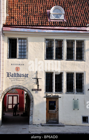 Antique Pharmacy, Raekoja Plats, Old Town, Tallinn, Harju, Republic of Estonia Stock Photo