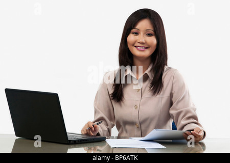 A news reporter Stock Photo