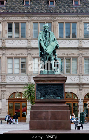 Statue of Gutenberg Johannes Gensfleisch, the inventor of the movable type printing Stock Photo