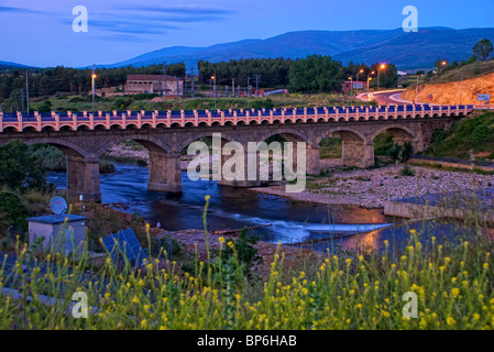 Bridge over Tormes River. El Barco de Avila. Avila province. Castilla y Leon. Spain. Stock Photo