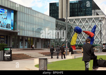 Businessmen in La Defense area of Paris which is primarily an office district Stock Photo